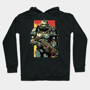 Dystopian Knight in Full Armor - Post Apocalyptic Hoodie